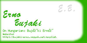 erno bujaki business card